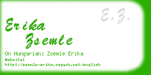 erika zsemle business card